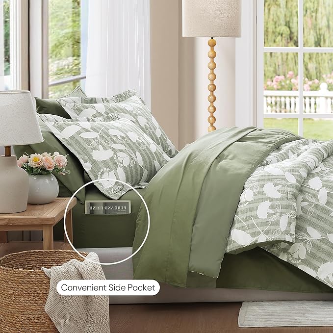 Botanical Flowers Comforter Set