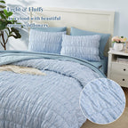 Melex Puff 7-piece Bed in a Bag Comforter Set with Sheets