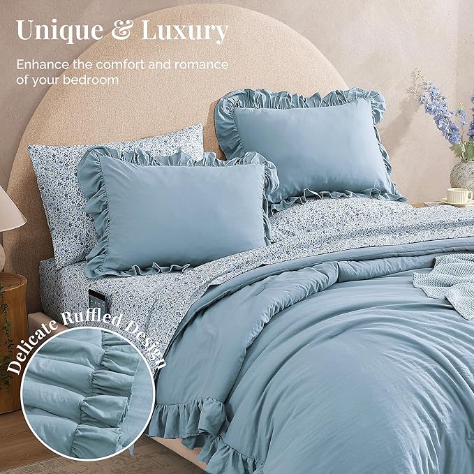 Melex Ruffle Comforter Set