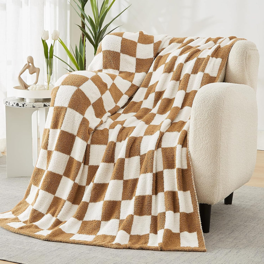 Melex Checkered Throw Blanket