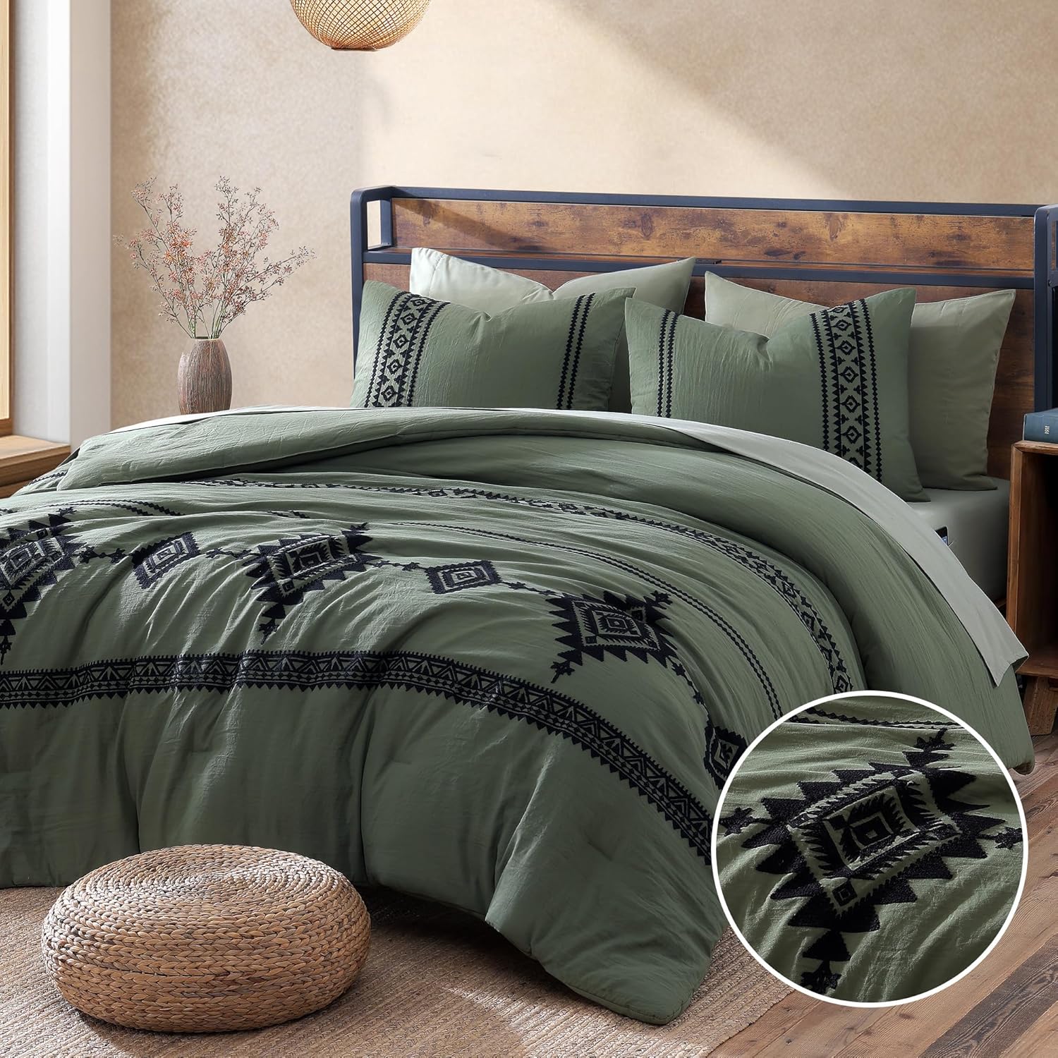 Melex Embroidery Comforter Set
