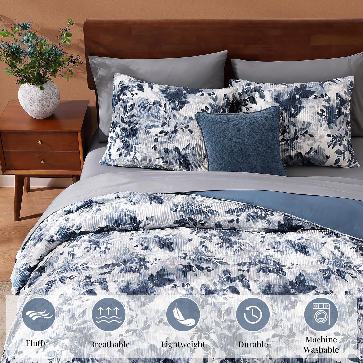 Melex Floral 7-piece Comforter Set