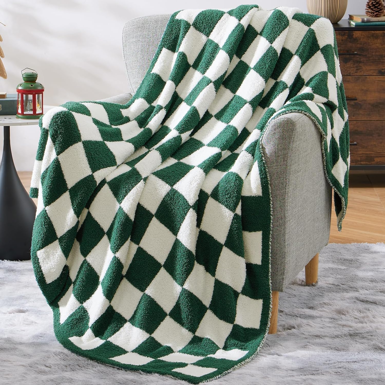 Melex Checkered Throw Blanket