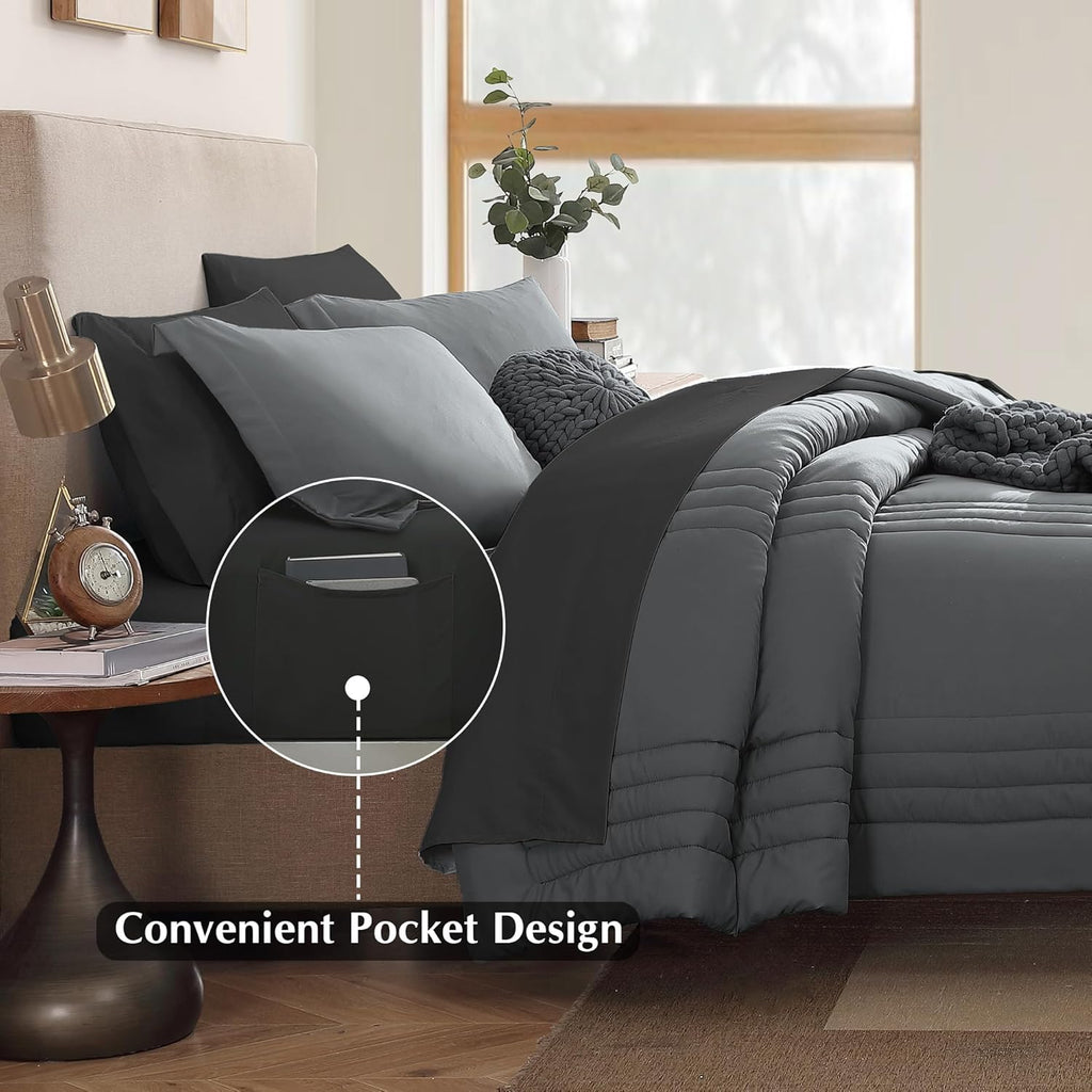 Melex 7-piece Bed in a Bag Comforter Set with Sheets