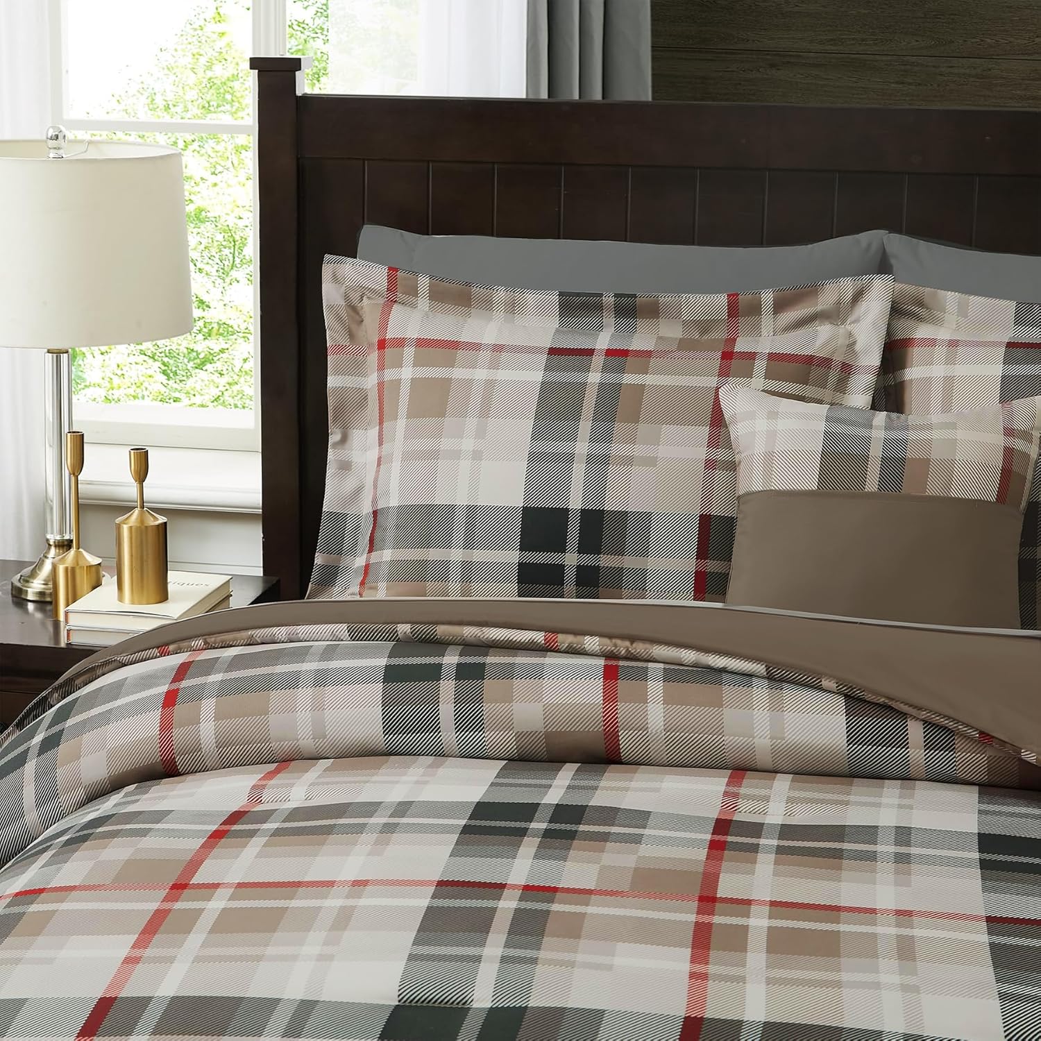 Melex Plaid Comforter Set
