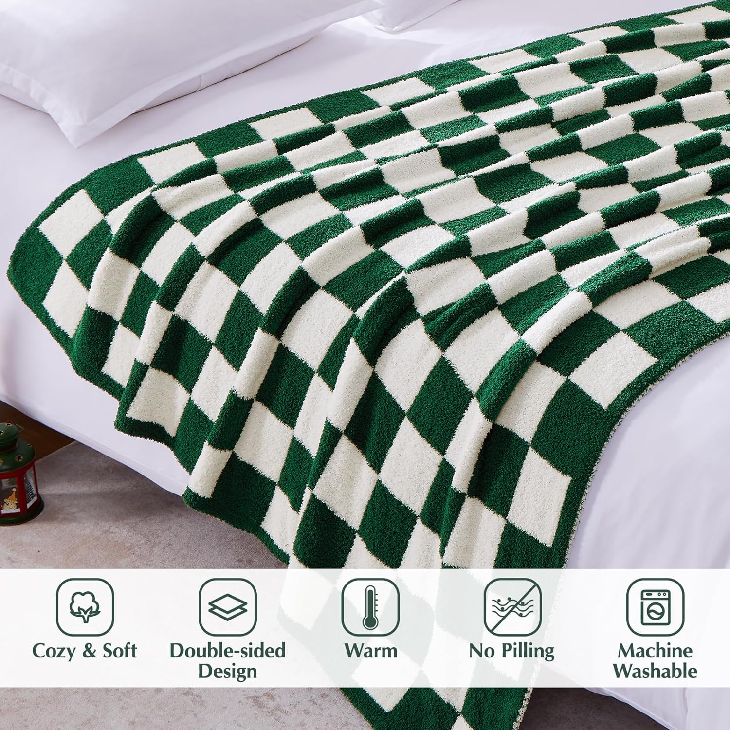 Melex Checkered Throw Blanket