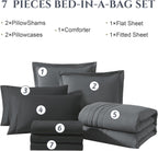 Melex 7-piece Bed in a Bag Comforter Set with Sheets