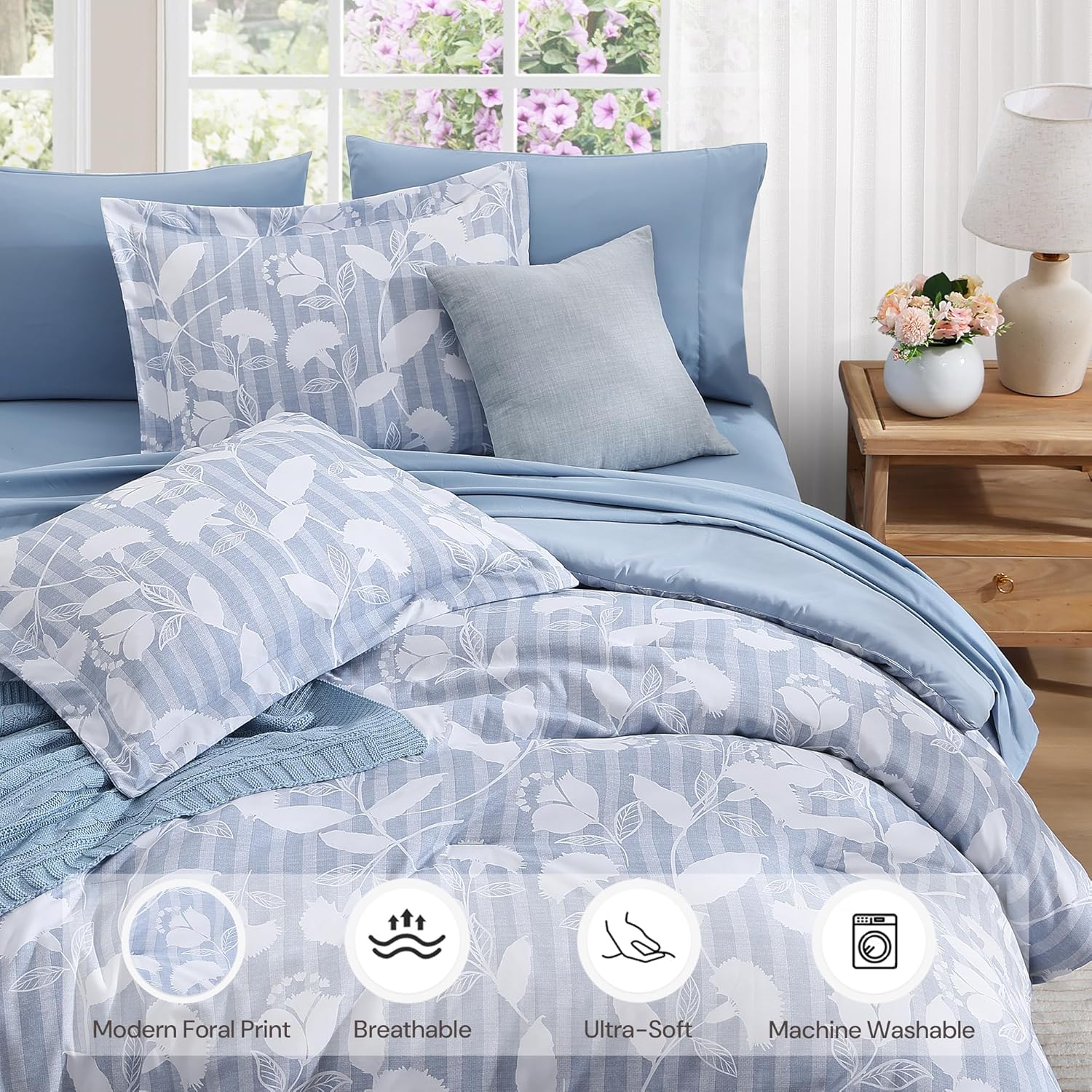 Botanical Flowers Comforter Set