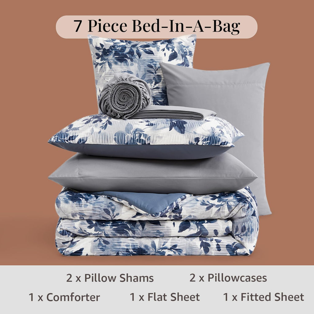 Melex Floral 7-piece Comforter Set