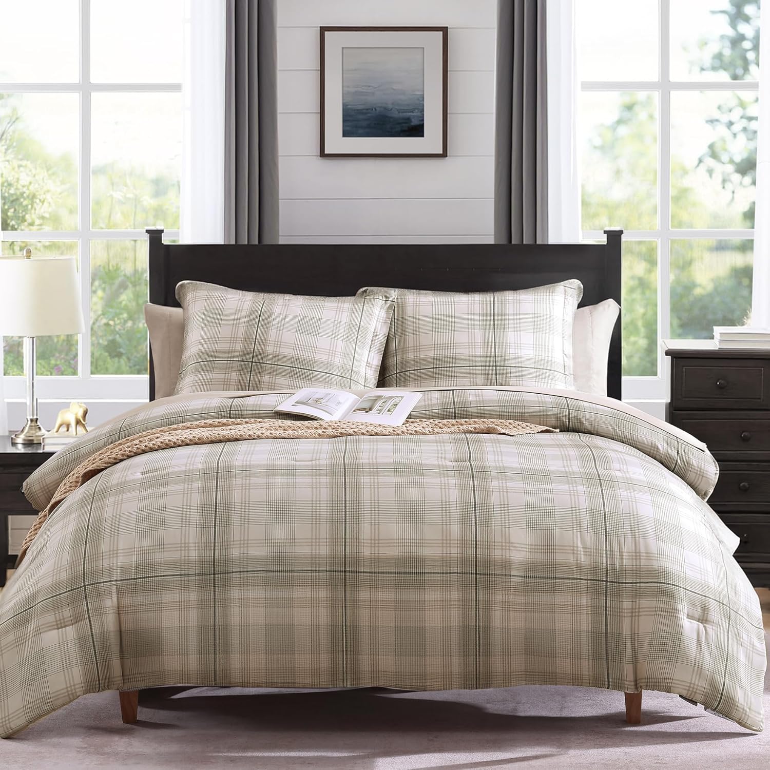 Melex Plaid Comforter Set