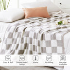 Melex Checkered Throw Blanket