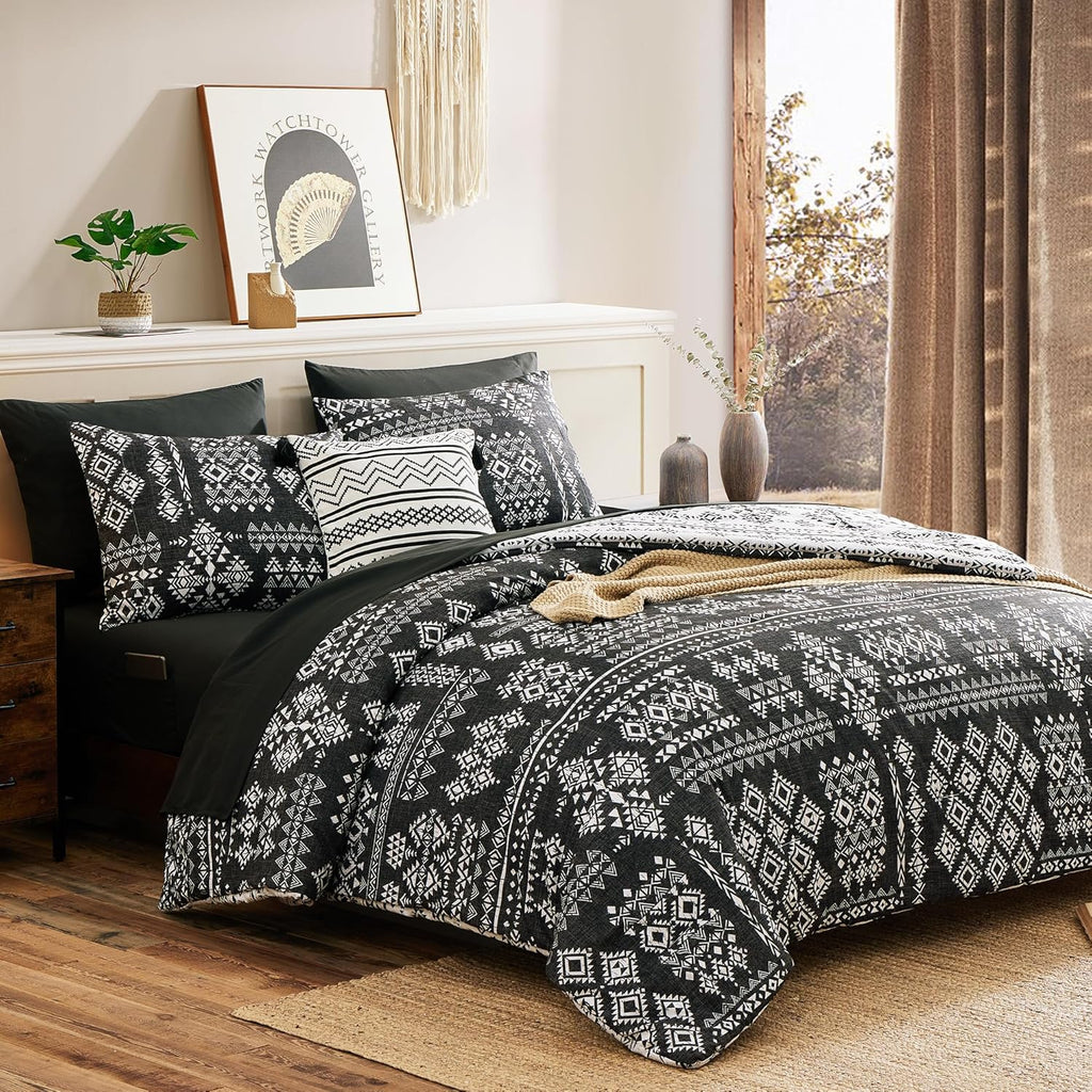 Melex Boho 7-Piece Bed in a Bag Comforter Set with Sheets