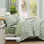 Melex Puff 7-piece Bed in a Bag Comforter Set with Sheets