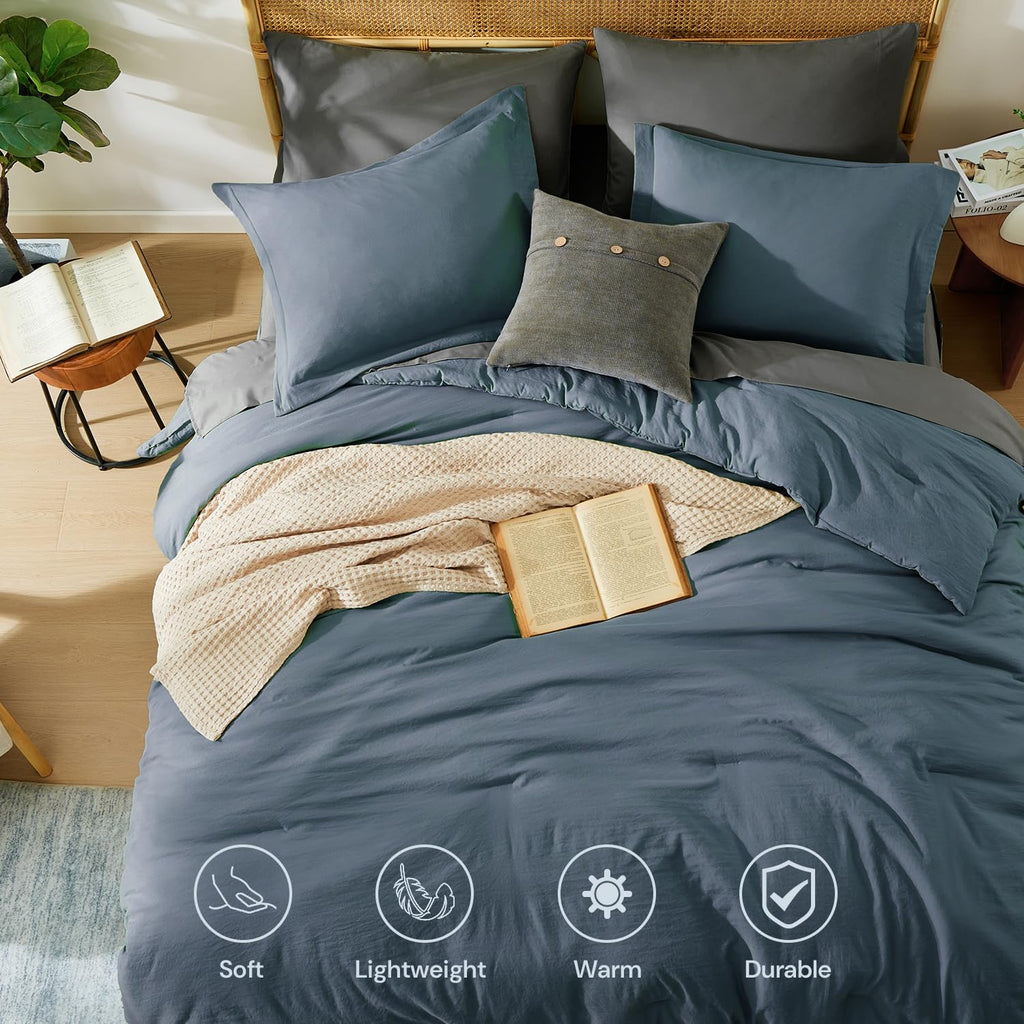 Prewashed fabric 7-piece Bed in a Bag Comforter Set