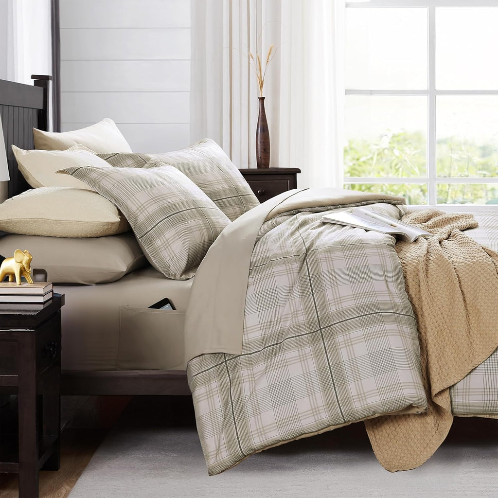 Melex Plaid Comforter Set