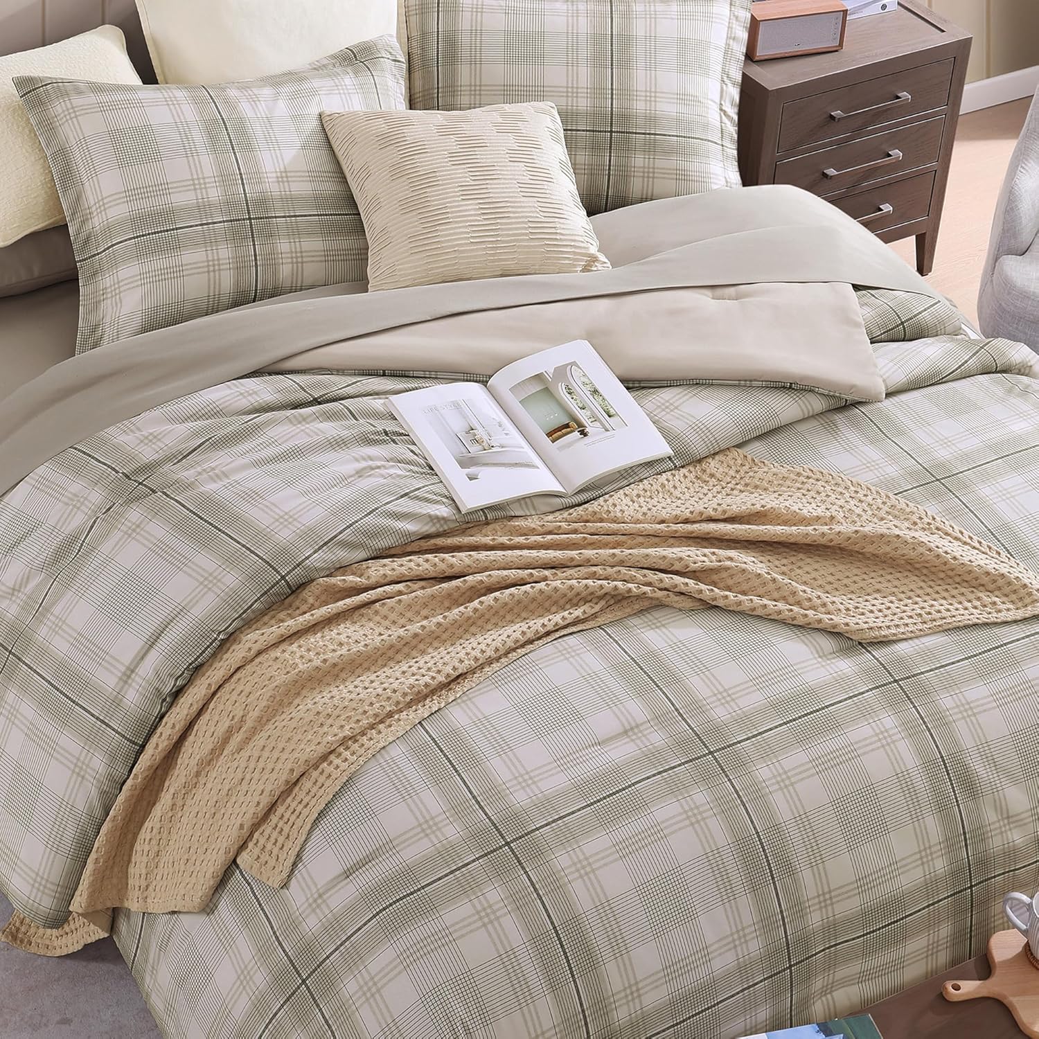 Melex Plaid Comforter Set