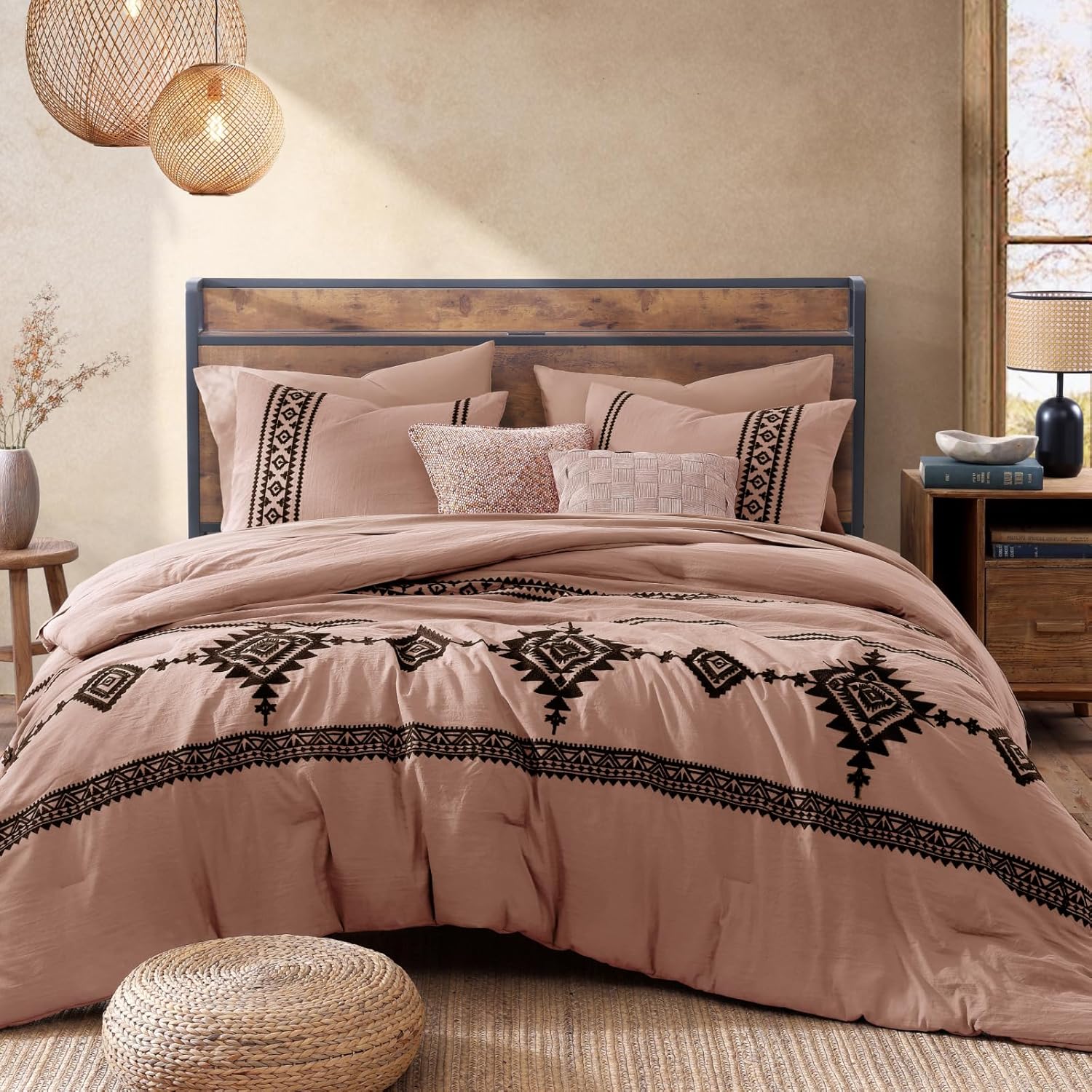 Melex Embroidery Comforter Set