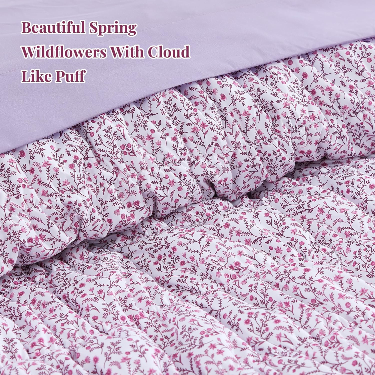 Melex Puff 7-piece Bed in a Bag Comforter Set with Sheets