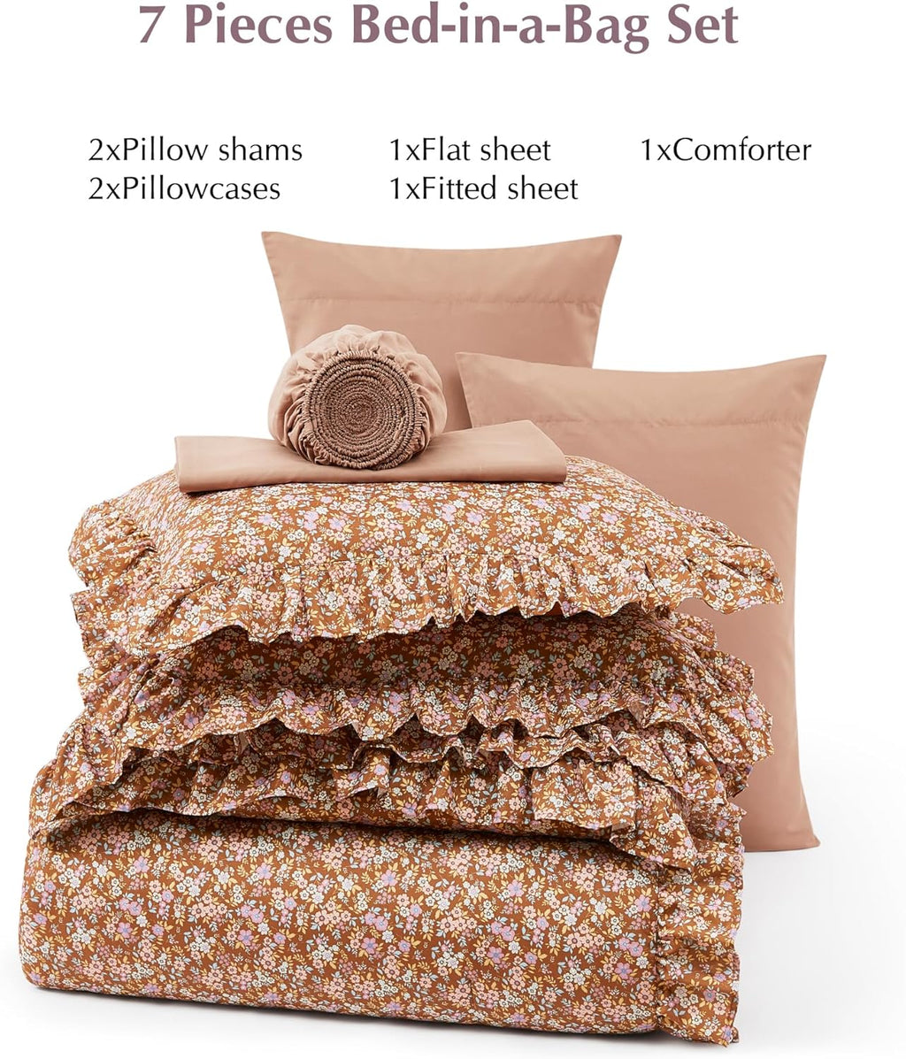 Melex Ruffle Comforter Set