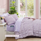 Melex Puff 7-piece Bed in a Bag Comforter Set with Sheets