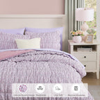 Melex Puff 7-piece Bed in a Bag Comforter Set with Sheets