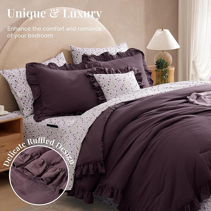 Melex Ruffle Comforter Set