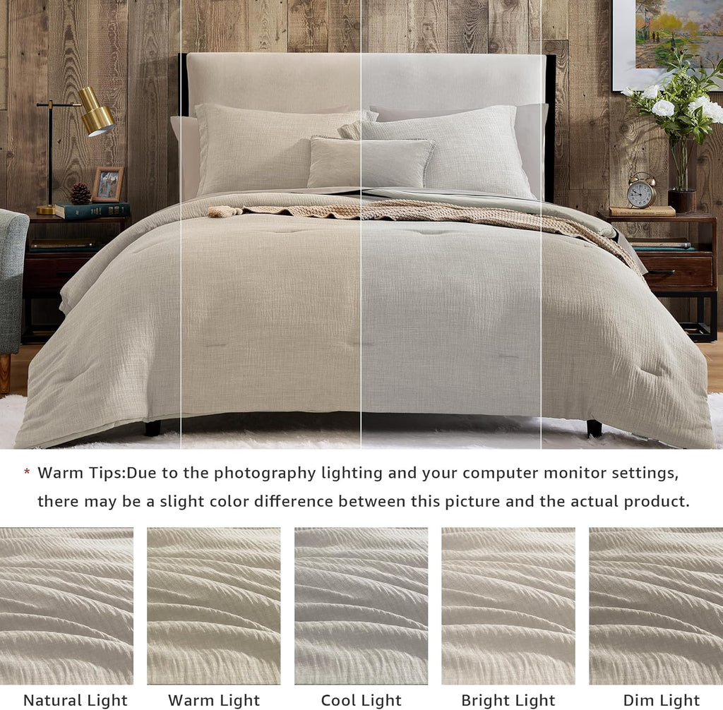 Melex Textured Comforter Set