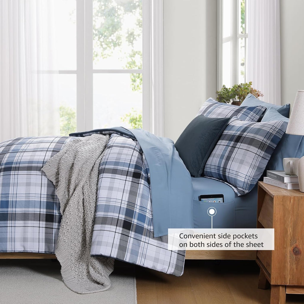 Melex Plaid Comforter Set