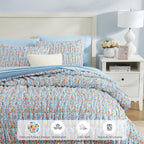 Melex Puff 7-piece Bed in a Bag Comforter Set with Sheets