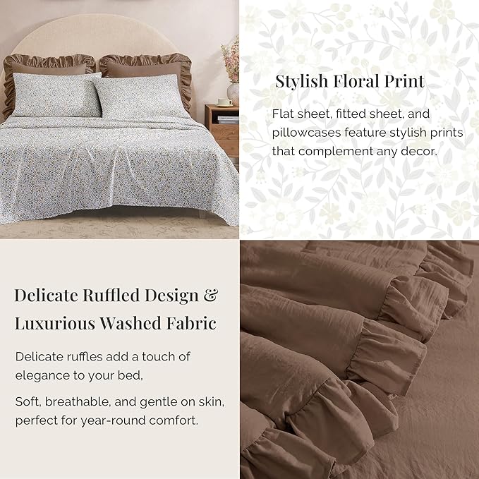 Melex Ruffle Comforter Set