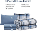 Melex Plaid Comforter Set