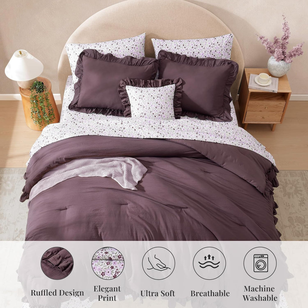Melex Ruffle Comforter Set