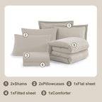 Melex Textured Comforter Set
