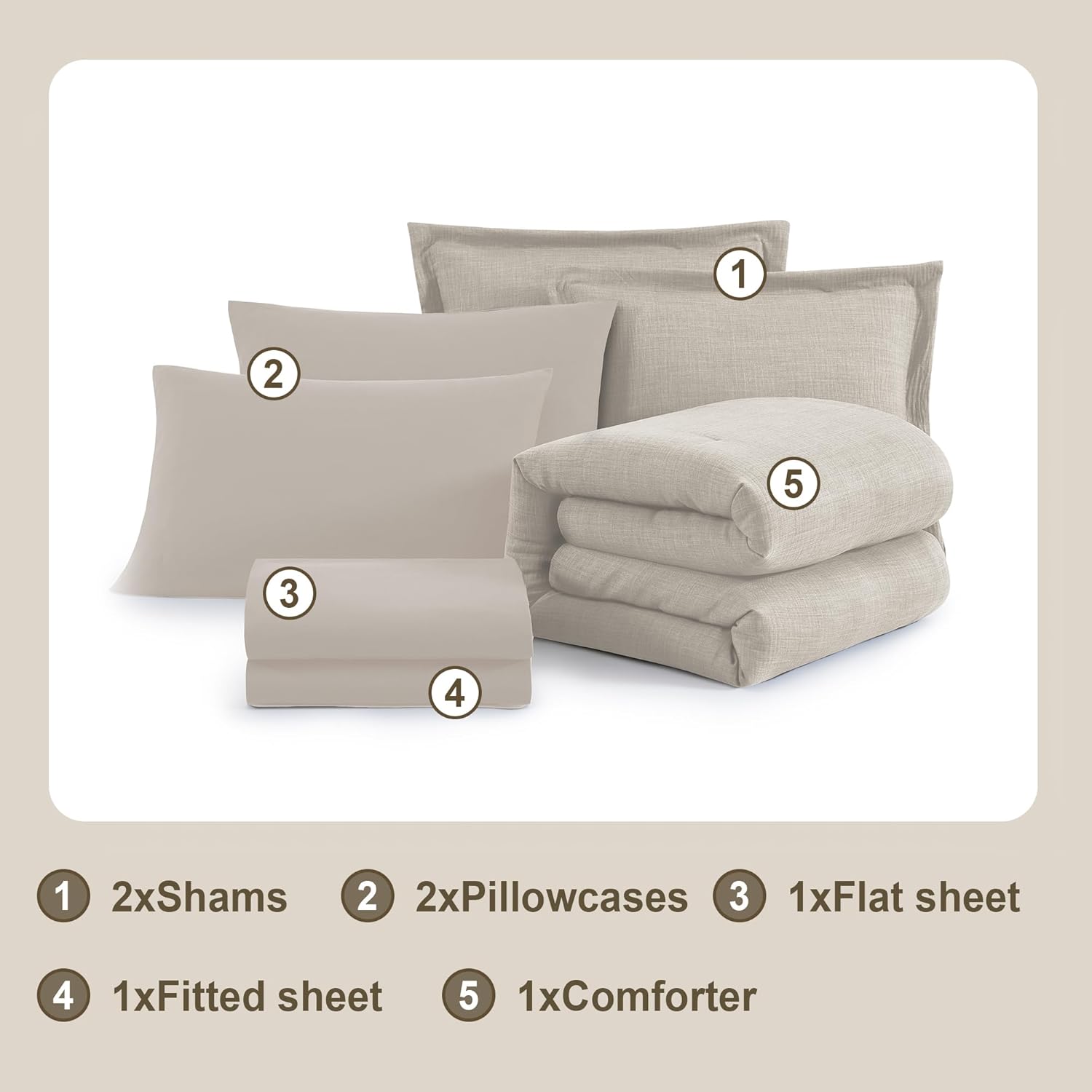 Melex Textured Comforter Set