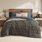 Melex Puff 7-piece Bed in a Bag Comforter Set with Sheets