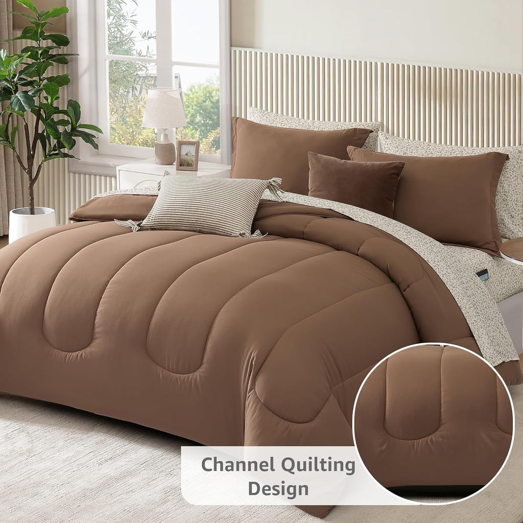 Melex 7-piece Bed in a Bag Comforter Set with Sheets