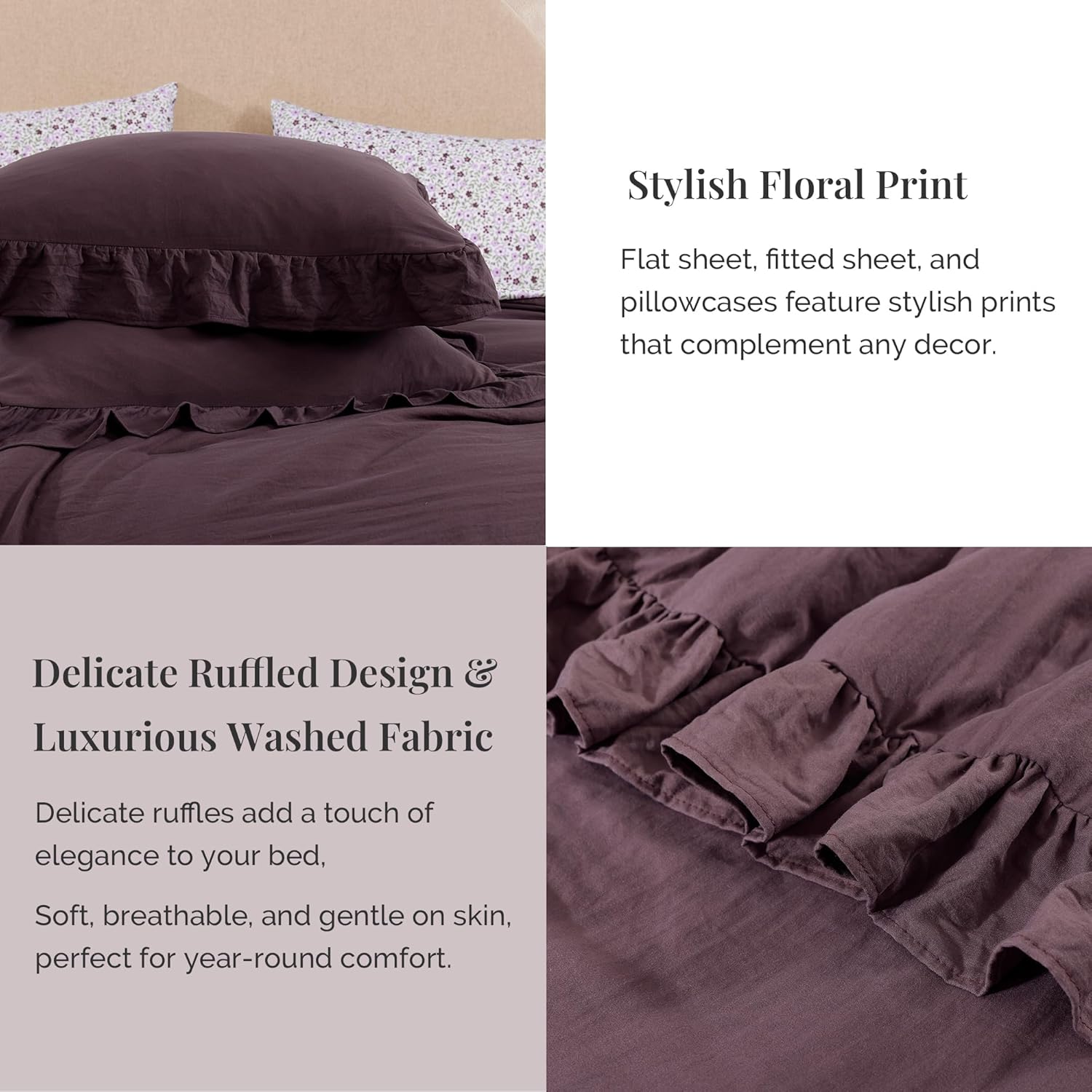 Melex Ruffle Comforter Set