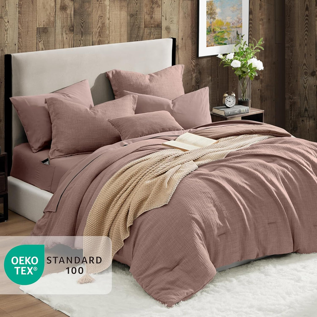 Melex Textured Comforter Set