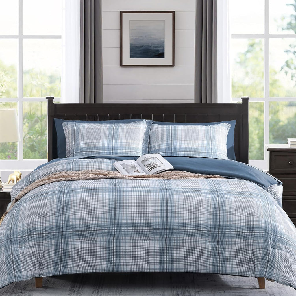 Melex Plaid Comforter Set