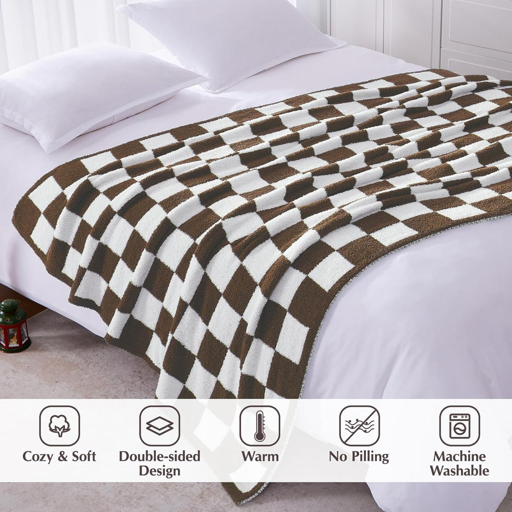 Melex Checkered Throw Blanket
