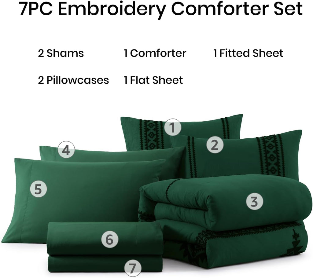Melex Embroidery Comforter Set