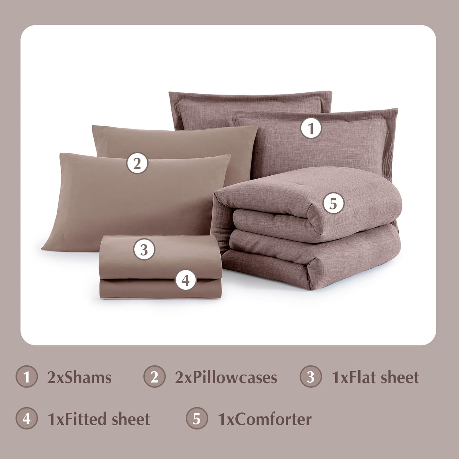 Melex Textured Comforter Set