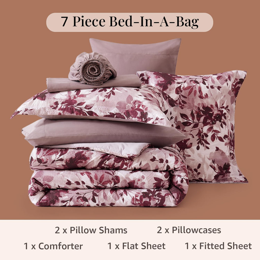 Melex Floral 7-piece Comforter Set