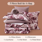 Melex Floral 7-piece Comforter Set