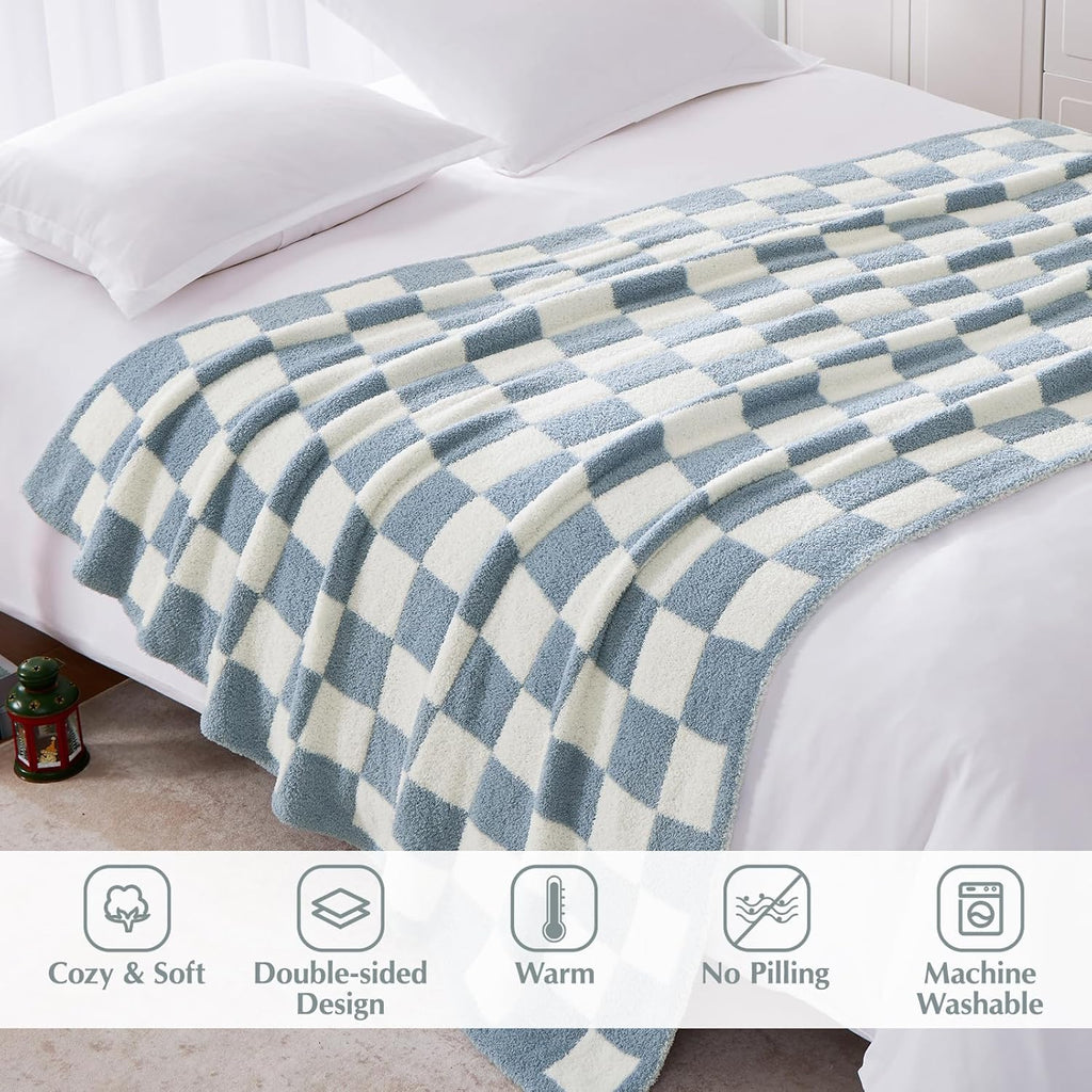 Melex Checkered Throw Blanket