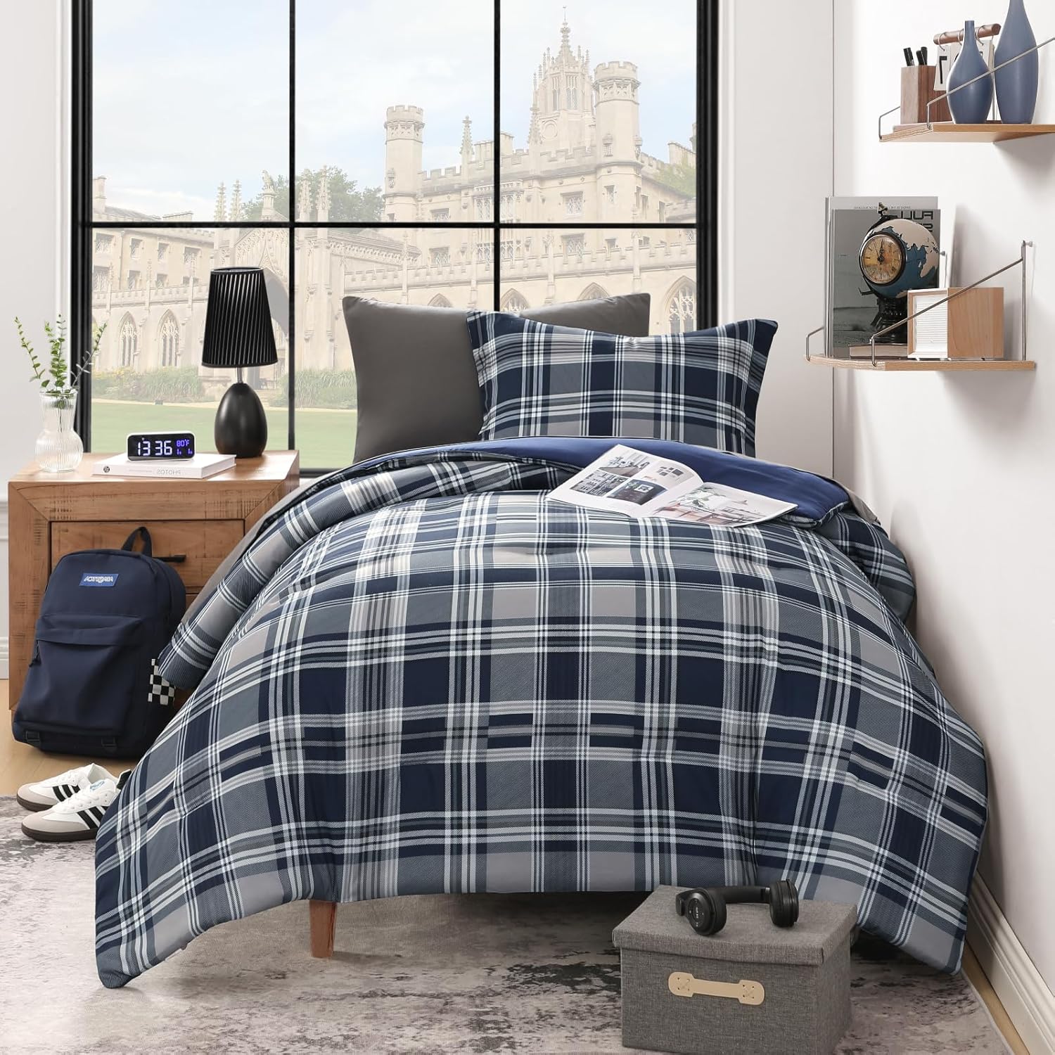 Melex Plaid Comforter Set