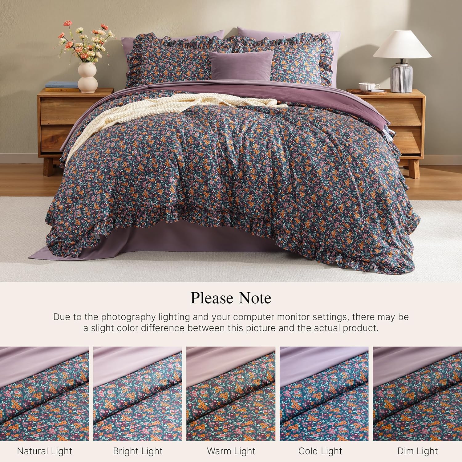 Melex Ruffle Comforter Set
