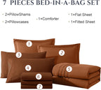 Melex 7-piece Bed in a Bag Comforter Set with Sheets