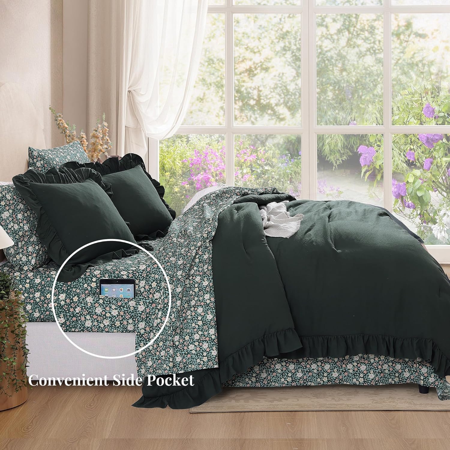 Melex Ruffle Comforter Set