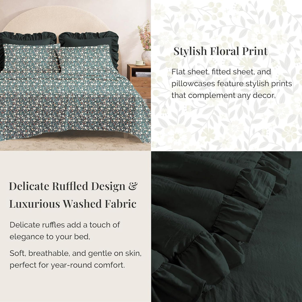 Melex Ruffle Comforter Set